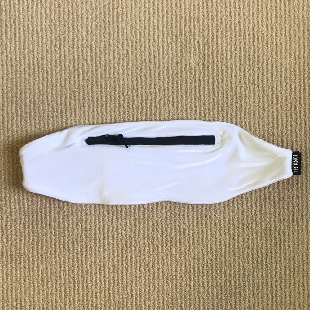 Triangl White Velvet Fanny Pack